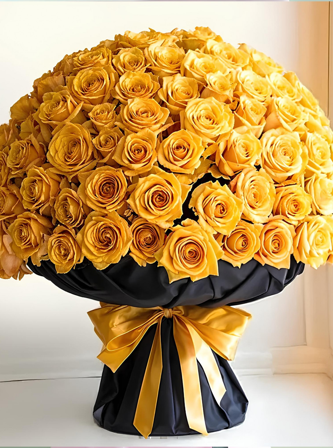101 Adet Sarı Gül Buketi