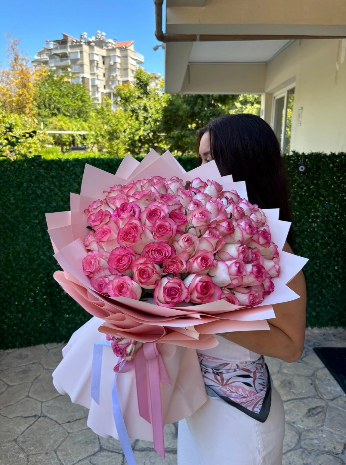 61 Pembe Gül Buketi