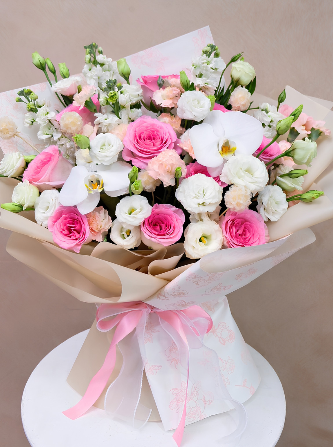 Büyük Pembe Gül Buketi