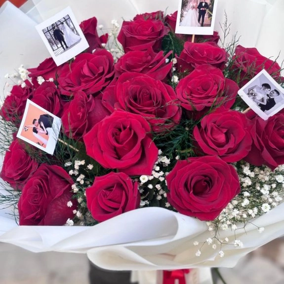 21 Kırmızı Gül Anı Buketi