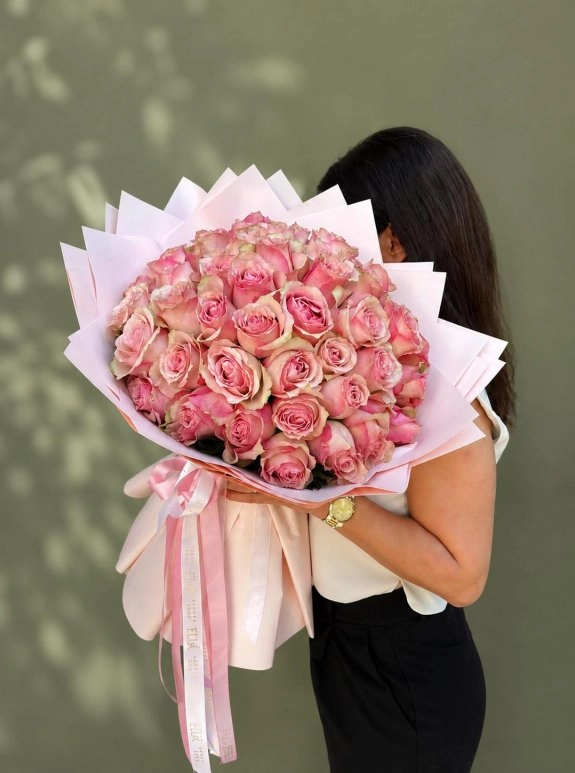 51 Adet Pembe Gül Buketi