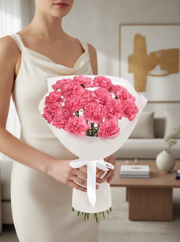 Pembe Karanfil Buketi