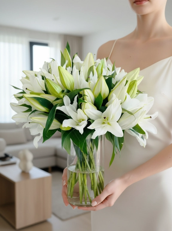 Vazoda Beyaz Lilyumlar