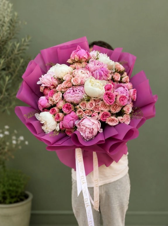 Şakayık-Gül Buketi /Peony Rose Bouqoet